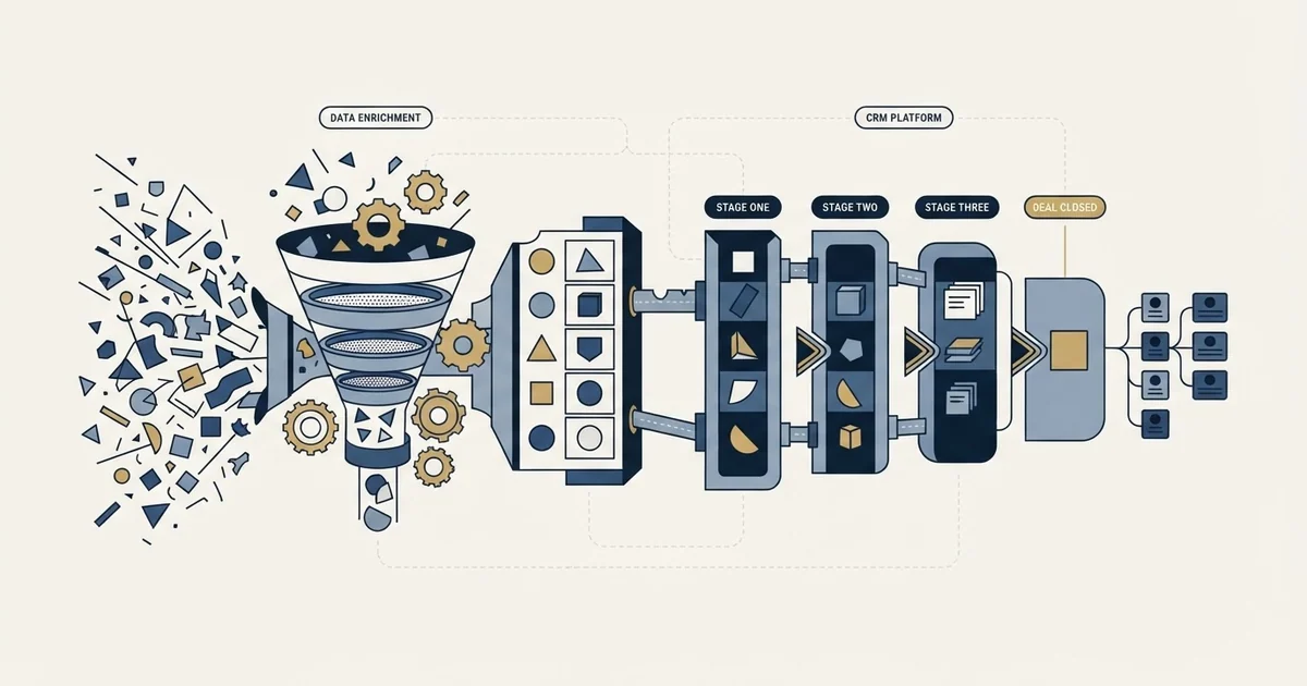 Editorial illustration for Clay vs Pipeline CRM