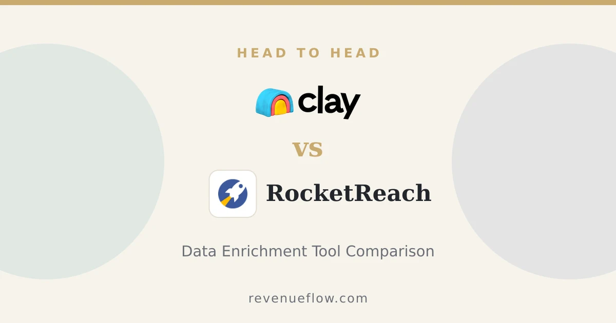 Branded cover: Clay vs RocketReach: Data Enrichment Tool Comparison
