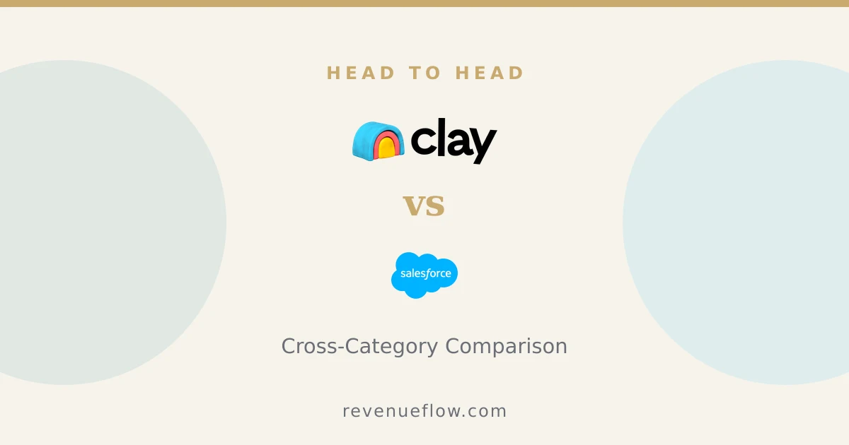 Branded cover: Clay vs Salesforce: Cross-Category Comparison