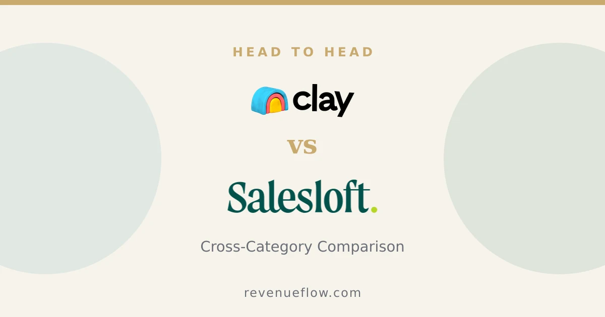Branded cover: Clay vs Salesloft: Cross-Category Comparison