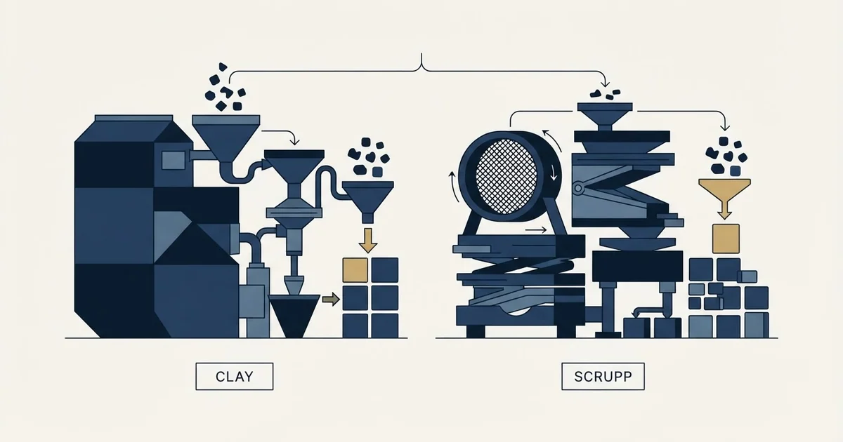 Editorial illustration for Clay vs Scrupp