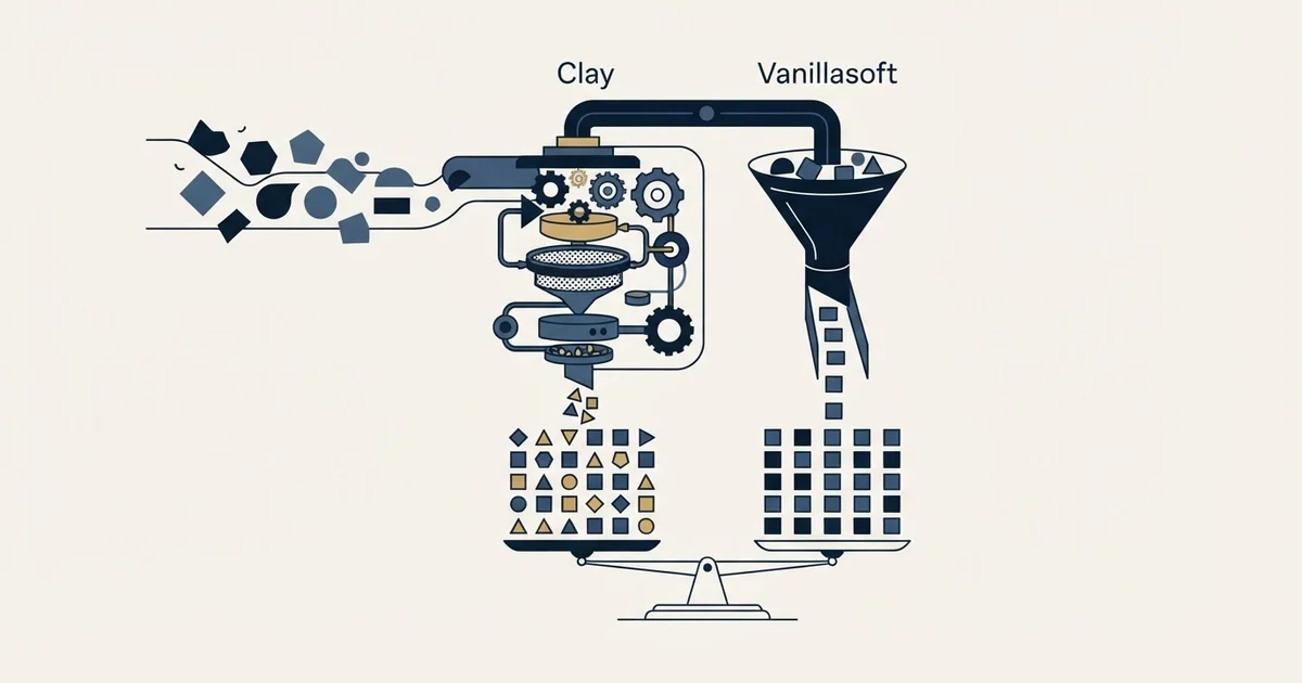 Editorial illustration for Clay vs Vanillasoft