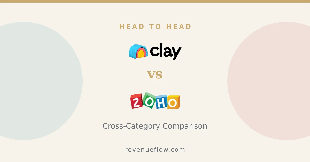 Branded cover: Clay vs Zoho CRM: Cross-Category Comparison