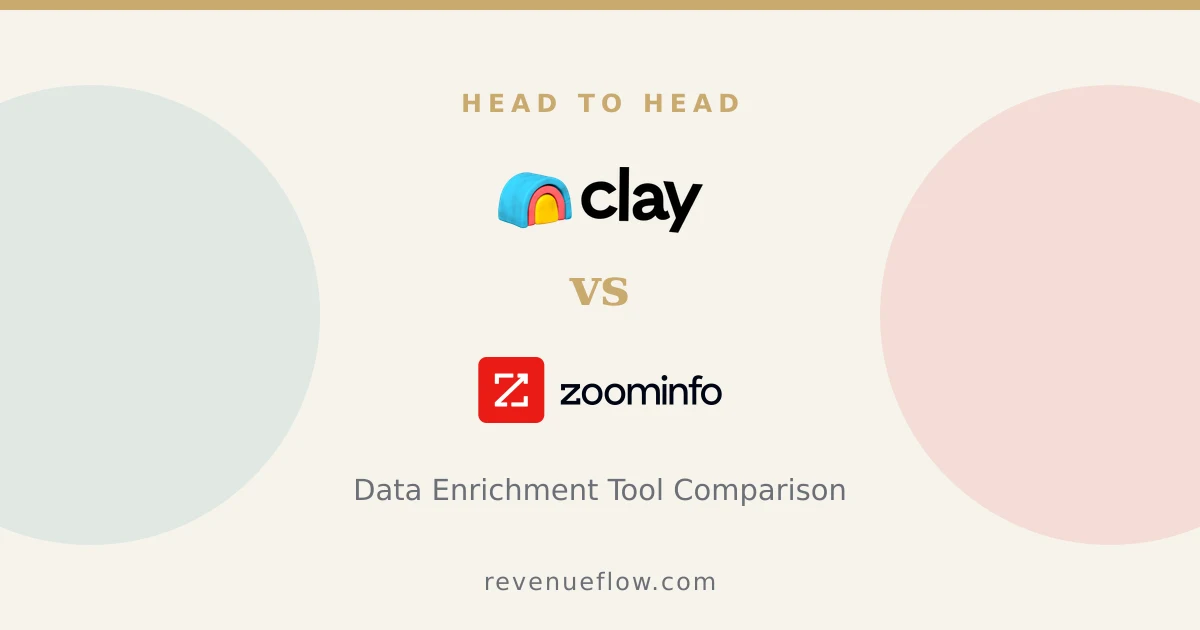 Branded cover: Clay vs ZoomInfo: Data Enrichment Tool Comparison