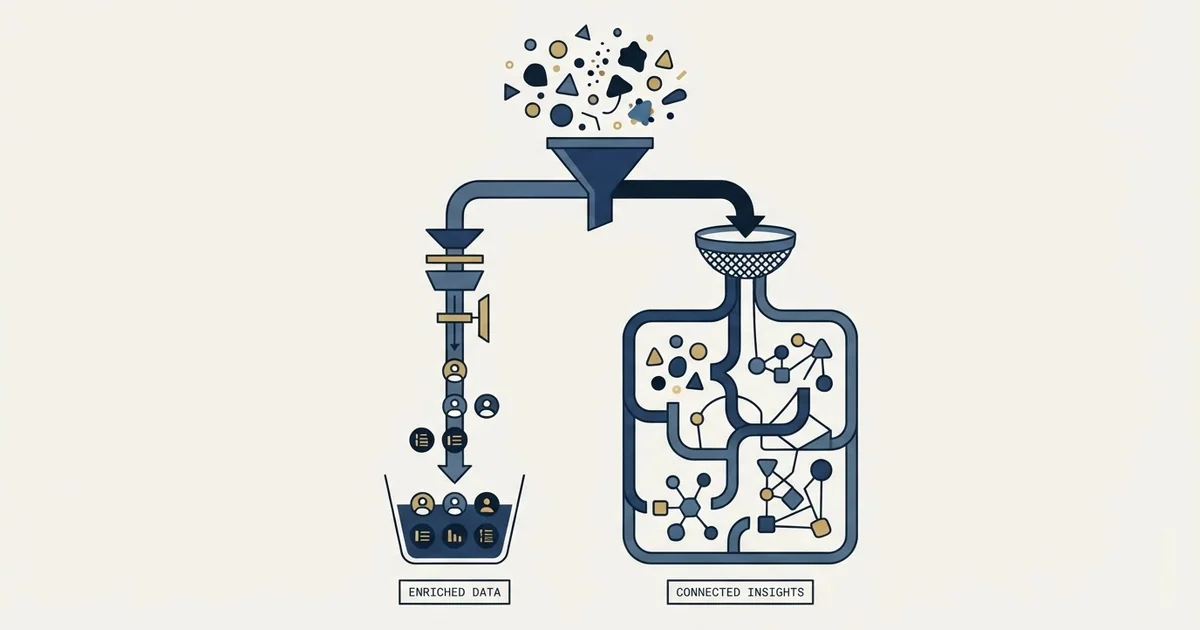 Editorial illustration for Clearbit vs Common Room