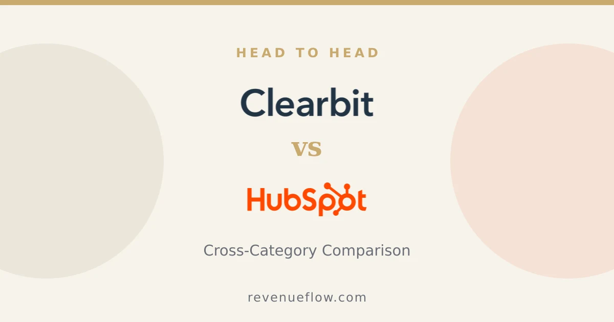 Branded cover: Clearbit vs HubSpot CRM: Cross-Category Comparison