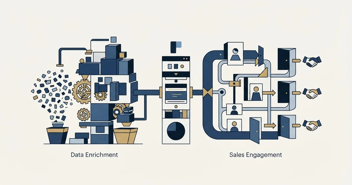 Editorial illustration for Clearbit vs Humanlinker