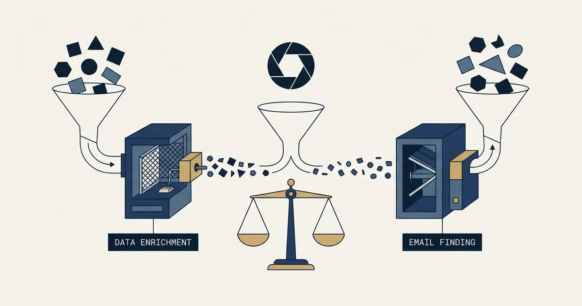 Editorial illustration for Clearbit vs Icypeas