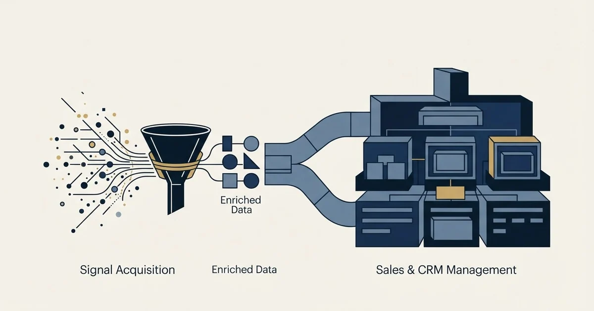 Editorial illustration for Clearbit vs Microsoft Dynamics Sales