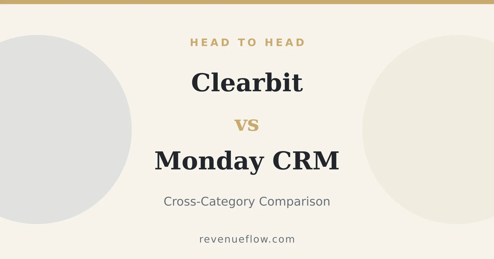 Branded cover: Clearbit vs Monday CRM: Cross-Category Comparison