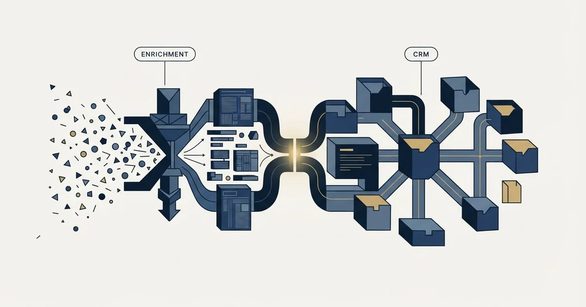 Editorial illustration for Clearbit vs Nutshell