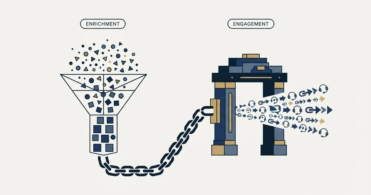 Editorial illustration for Clearbit vs PhoneBurner