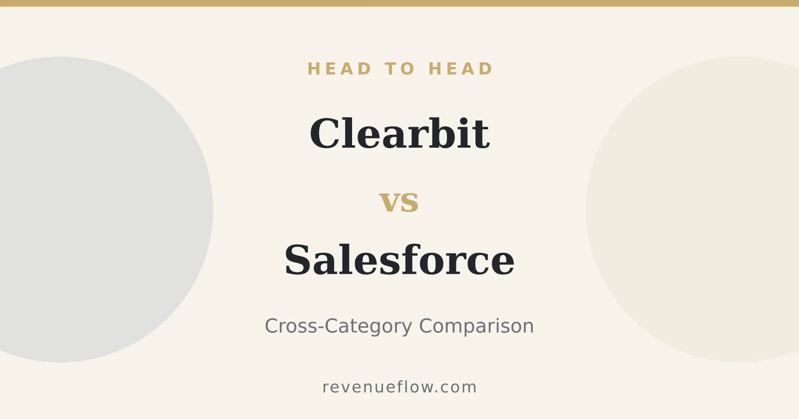 Branded cover: Clearbit vs Salesforce: Cross-Category Comparison