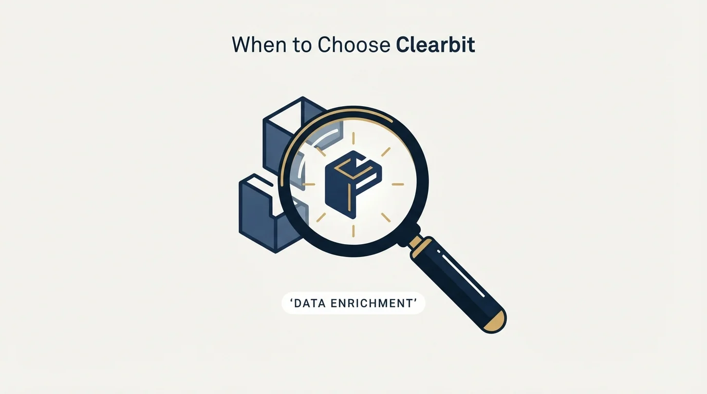 Section illustration: When to Choose Clearbit