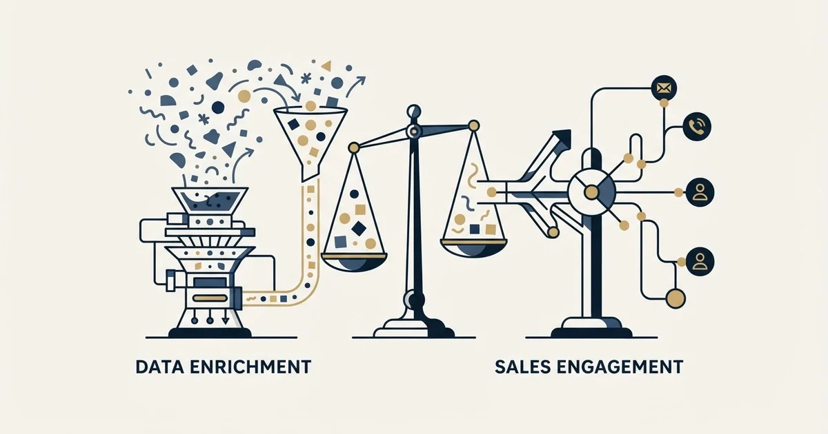 Editorial illustration for Clearbit vs SalesRobot