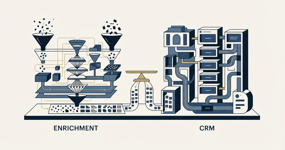 Editorial illustration for Clearbit vs Teamgate