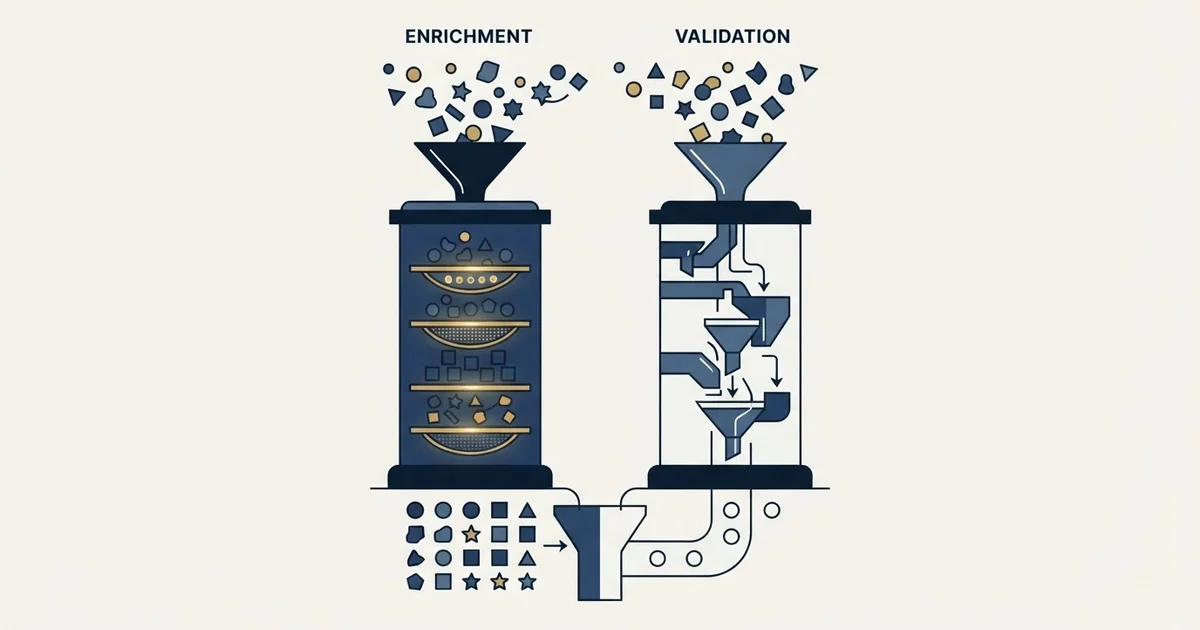 Editorial illustration for Clearbit vs Verifalia