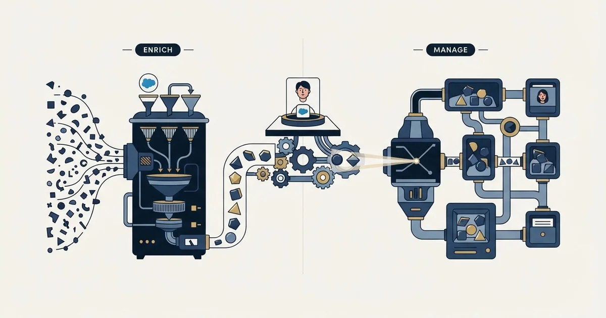 Editorial illustration for Clearbit vs Vtiger