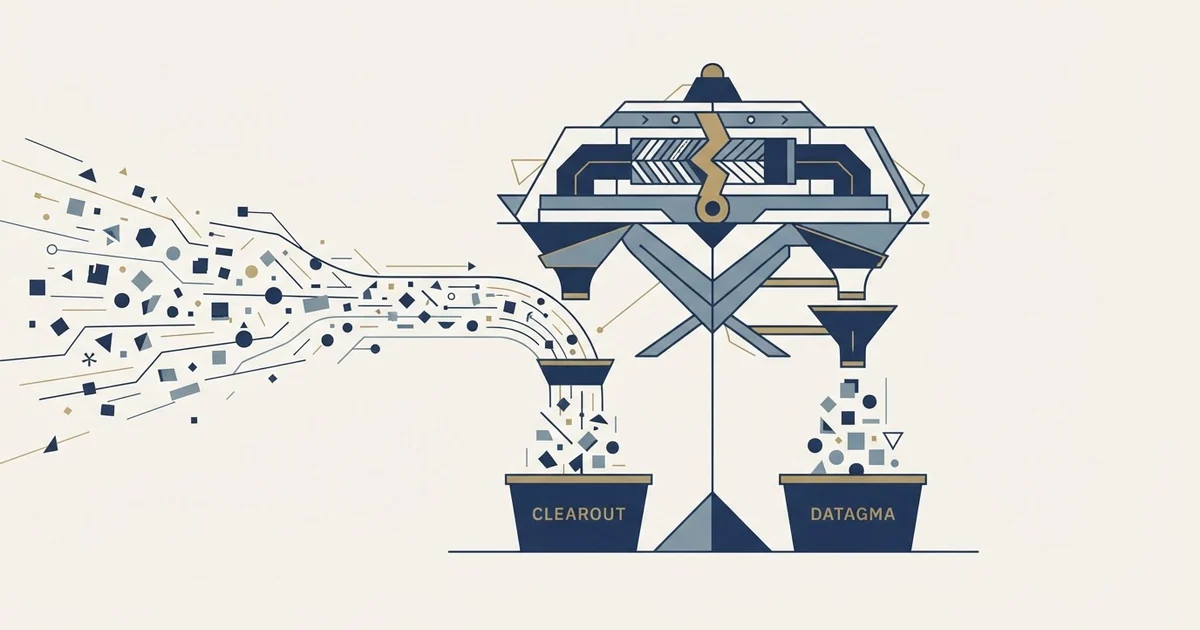 Editorial illustration for Clearout vs Datagma