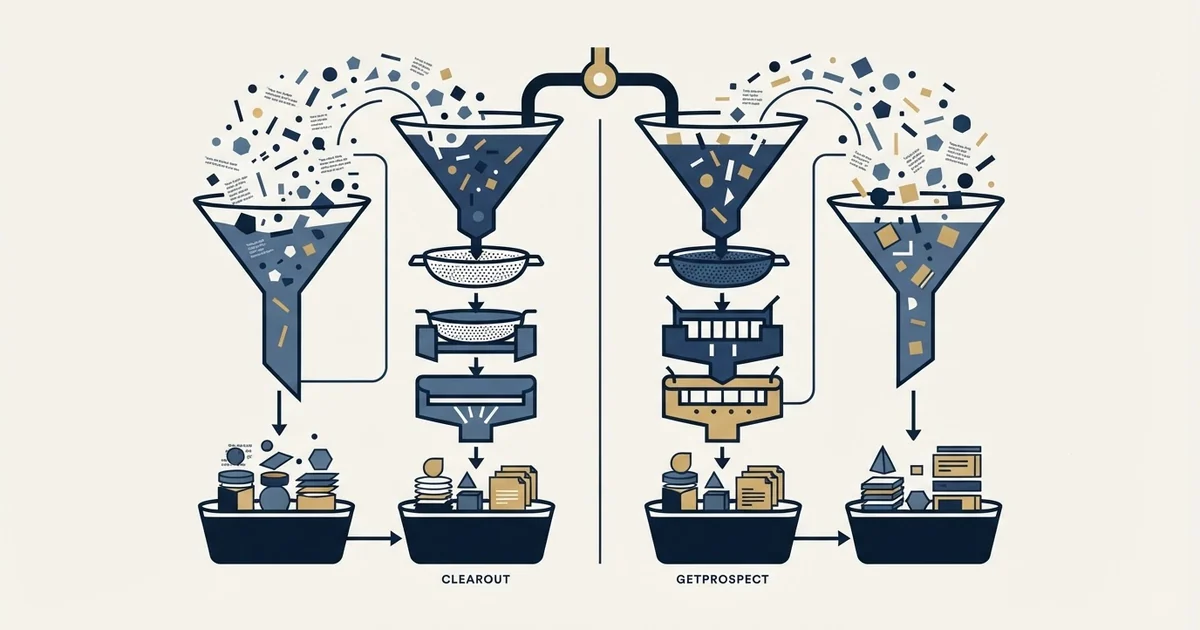 Editorial illustration for Clearout vs GetProspect