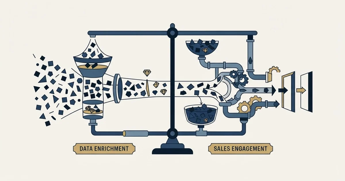 Editorial illustration for Clearout vs La Growth Machine
