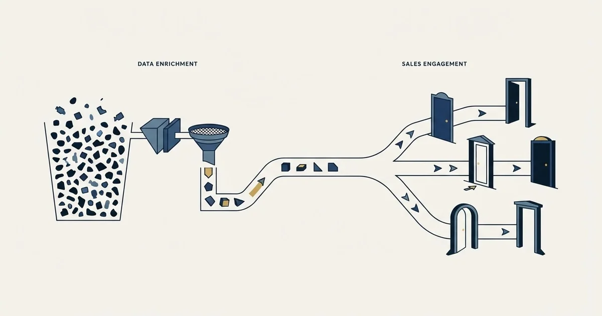Editorial illustration for Clearout vs Outreach