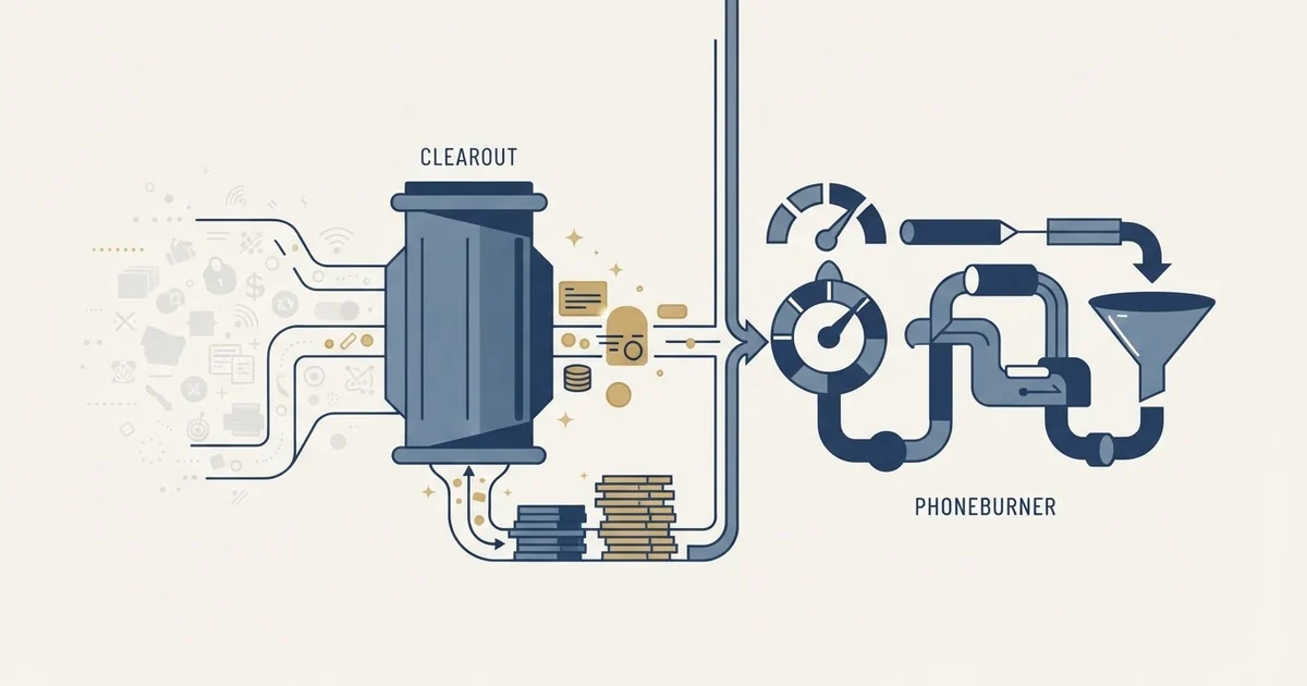 Editorial illustration for Clearout vs PhoneBurner