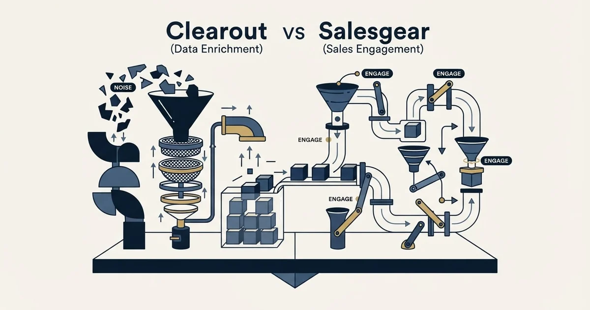 Editorial illustration for Clearout vs Salesgear