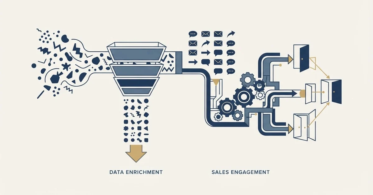 Editorial illustration for Clearout vs Salesloft