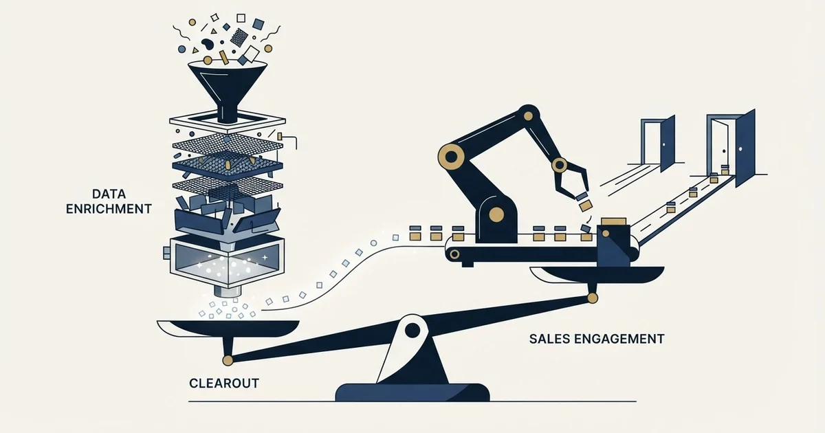 Editorial illustration for Clearout vs SalesRobot