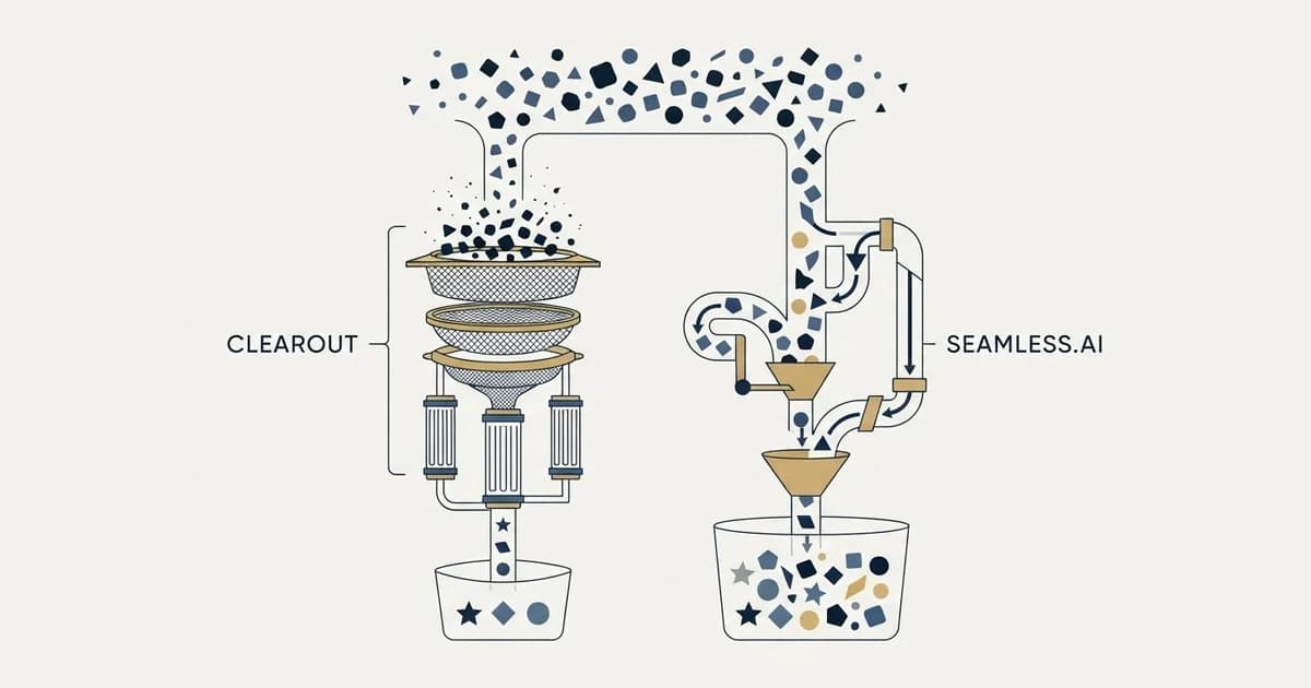 Editorial illustration for Clearout vs Seamless.AI