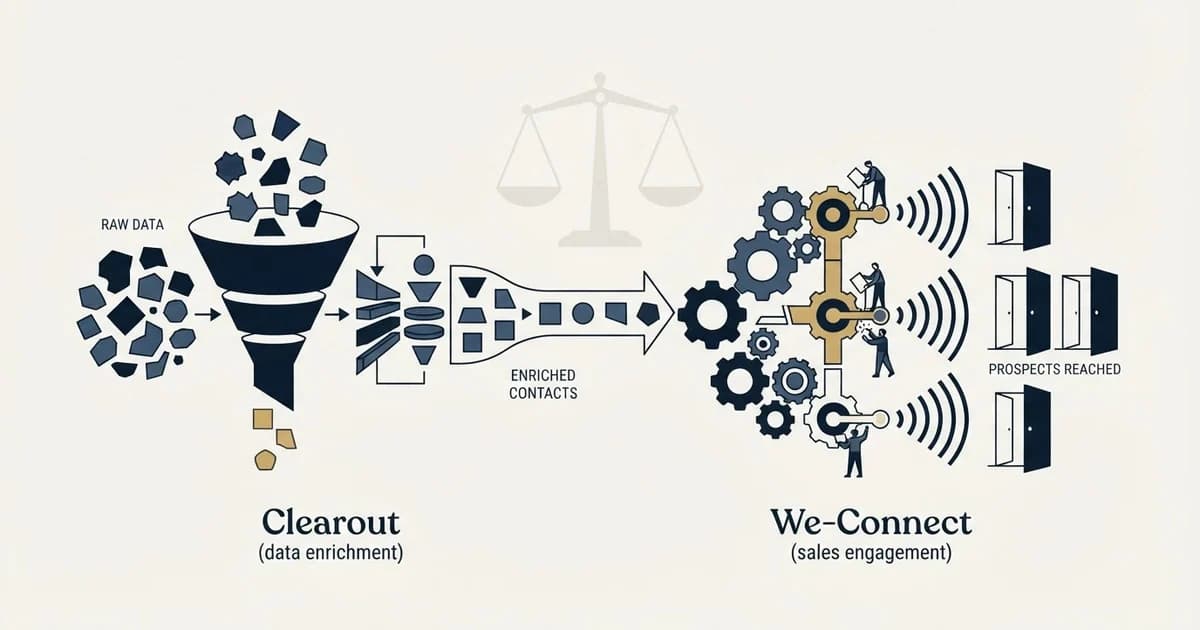 Editorial illustration for Clearout vs We-Connect