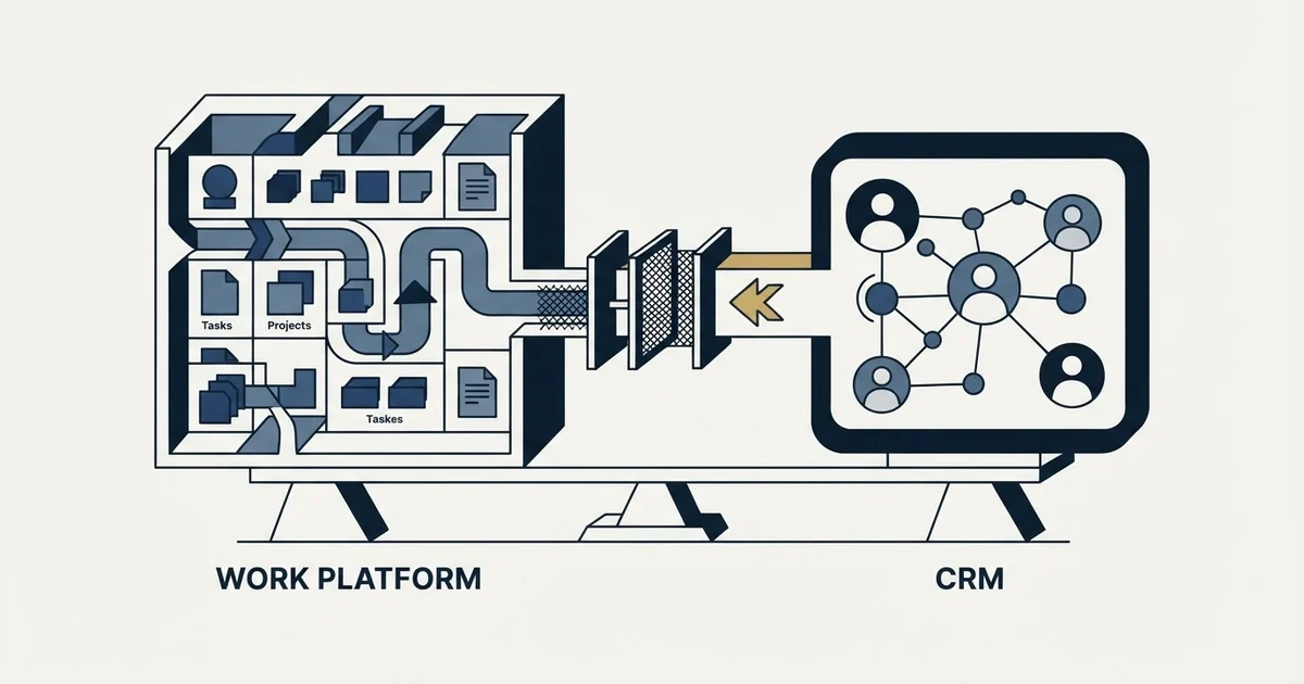 Editorial illustration for ClickUp vs HubSpot