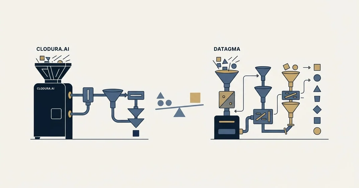 Editorial illustration for Clodura.AI vs Datagma