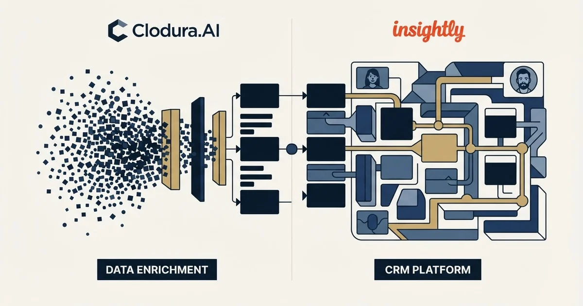 Editorial illustration for Clodura.AI vs Insightly