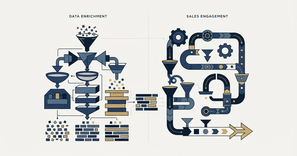 Editorial illustration for Clodura.AI vs La Growth Machine