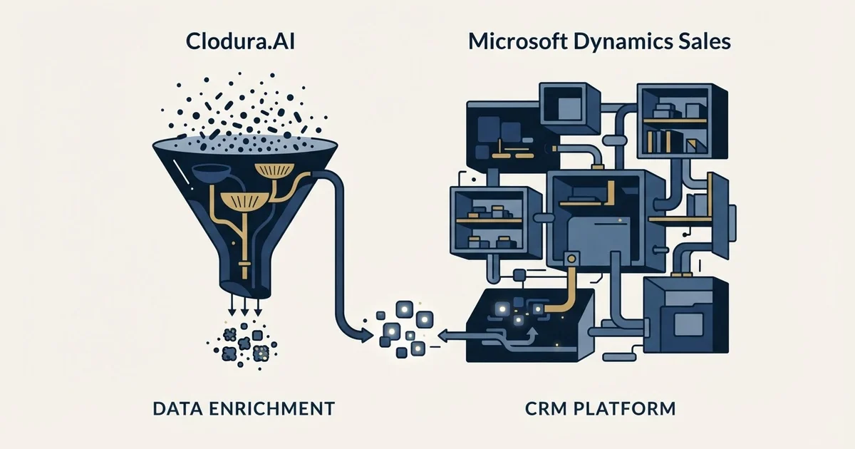 Editorial illustration for Clodura.AI vs Microsoft Dynamics Sales