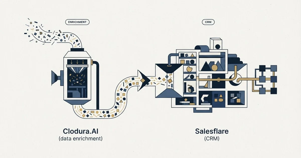 Editorial illustration for Clodura.AI vs Salesflare