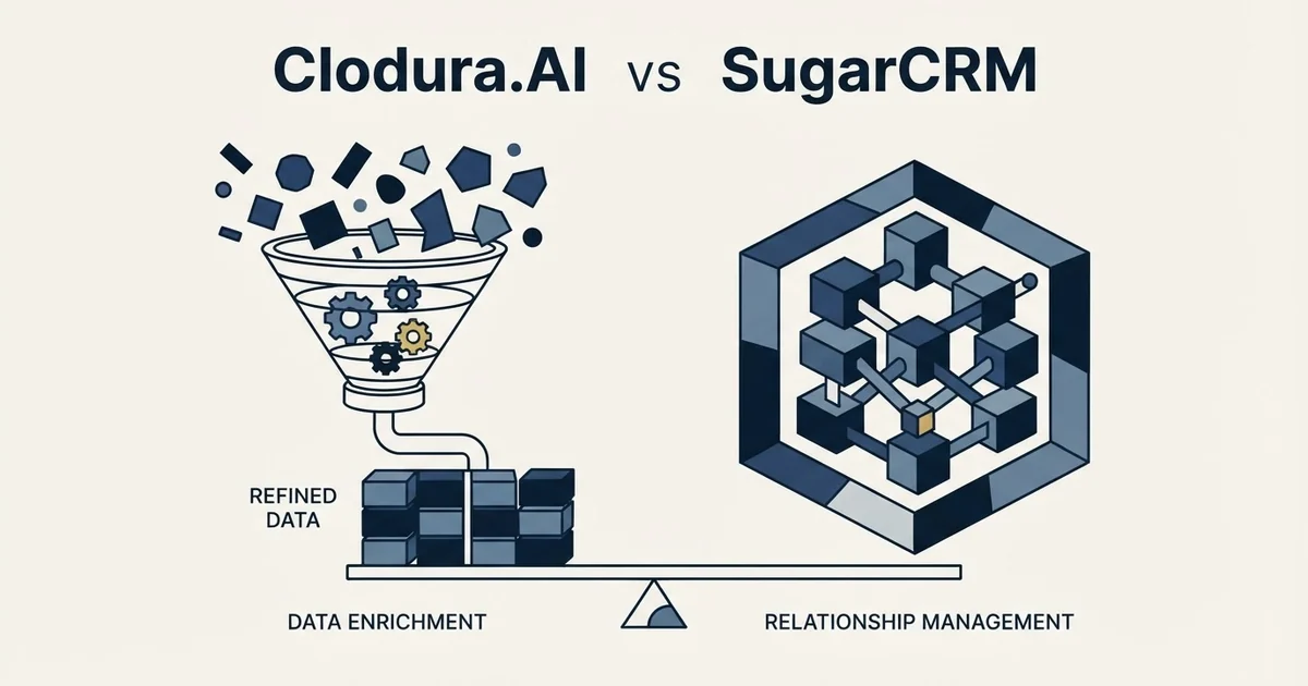 Editorial illustration for Clodura.AI vs SugarCRM