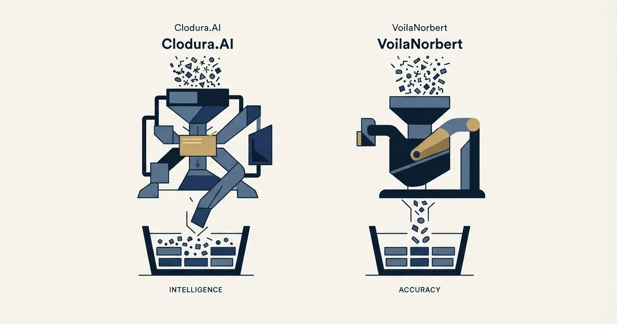 Editorial illustration for Clodura.AI vs VoilaNorbert
