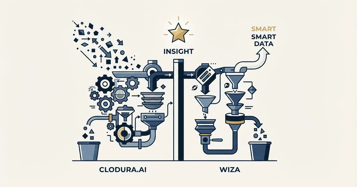 Editorial illustration for Clodura.AI vs Wiza