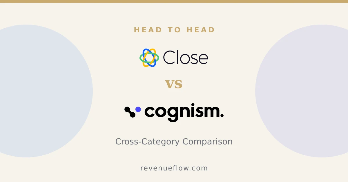 Branded cover: Close vs Cognism: Cross-Category Comparison