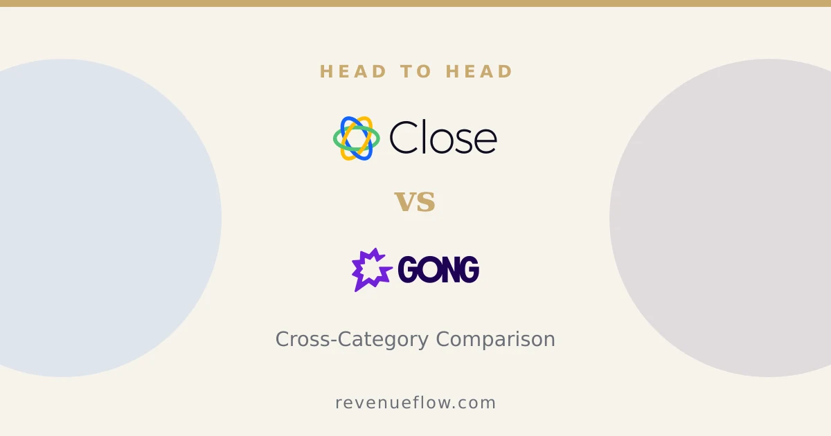 Branded cover: Close vs Gong: Cross-Category Comparison