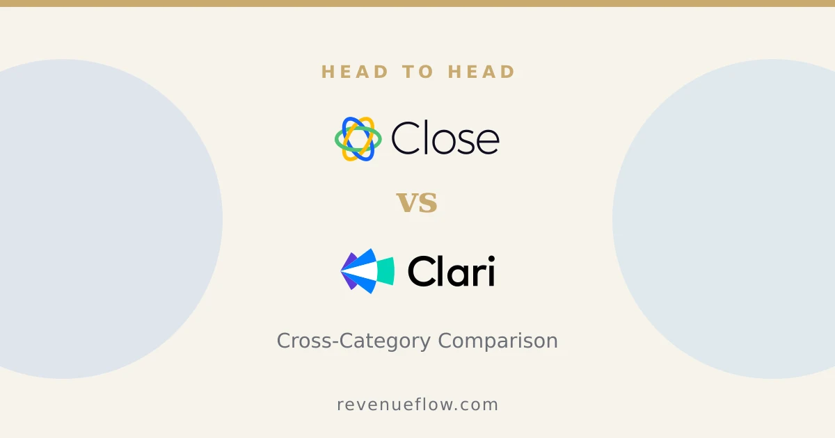 Branded cover: Close vs Groove by Clari: Cross-Category Comparison