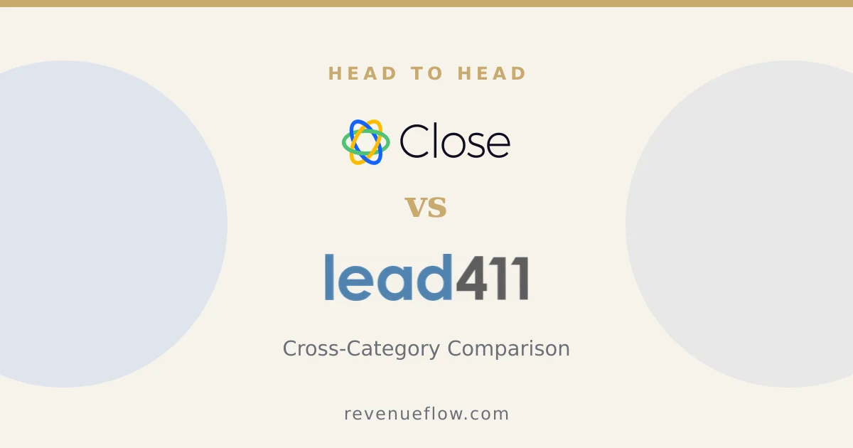 Branded cover: Close vs Lead411: Cross-Category Comparison