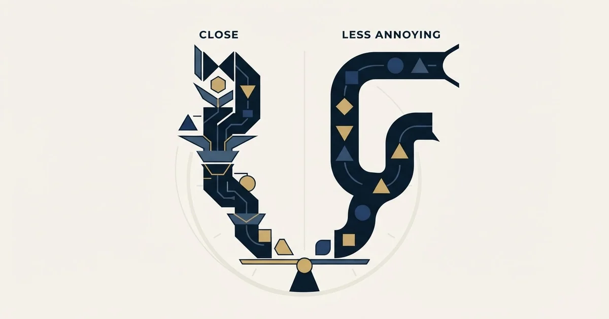 Editorial illustration for Close vs Less Annoying CRM