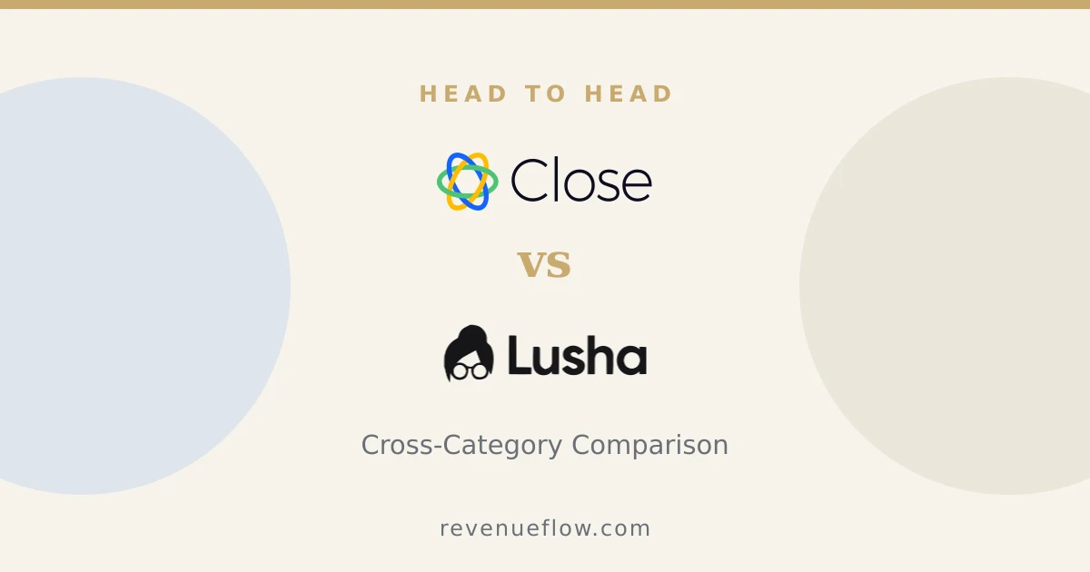 Branded cover: Close vs Lusha: Cross-Category Comparison