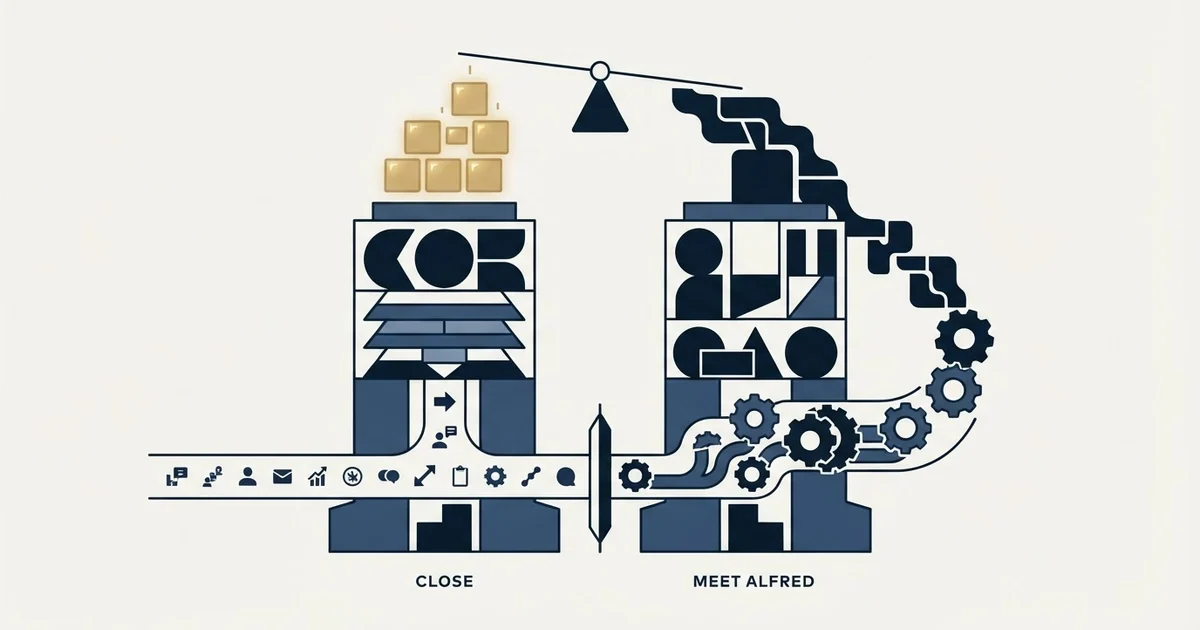 Editorial illustration for Close vs Meet Alfred
