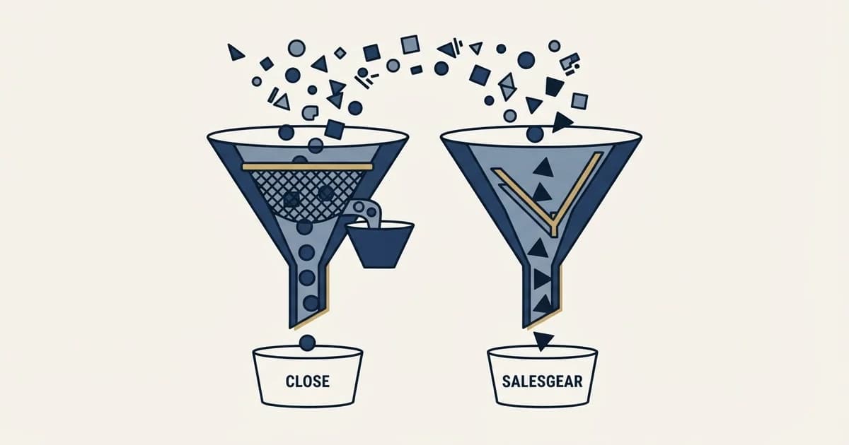 Editorial illustration for Close vs Salesgear