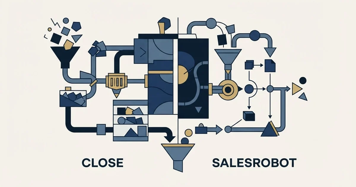 Editorial illustration for Close vs SalesRobot